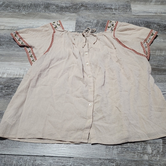 Madewell Pink Lillia Embroidered Blouse - Picture 5 of 5